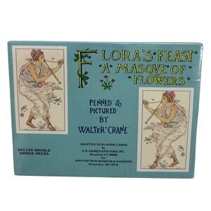 Flora's Feast A Masqve Of Flowers Walter Crane Deluxe Double Bridge Decks NEW